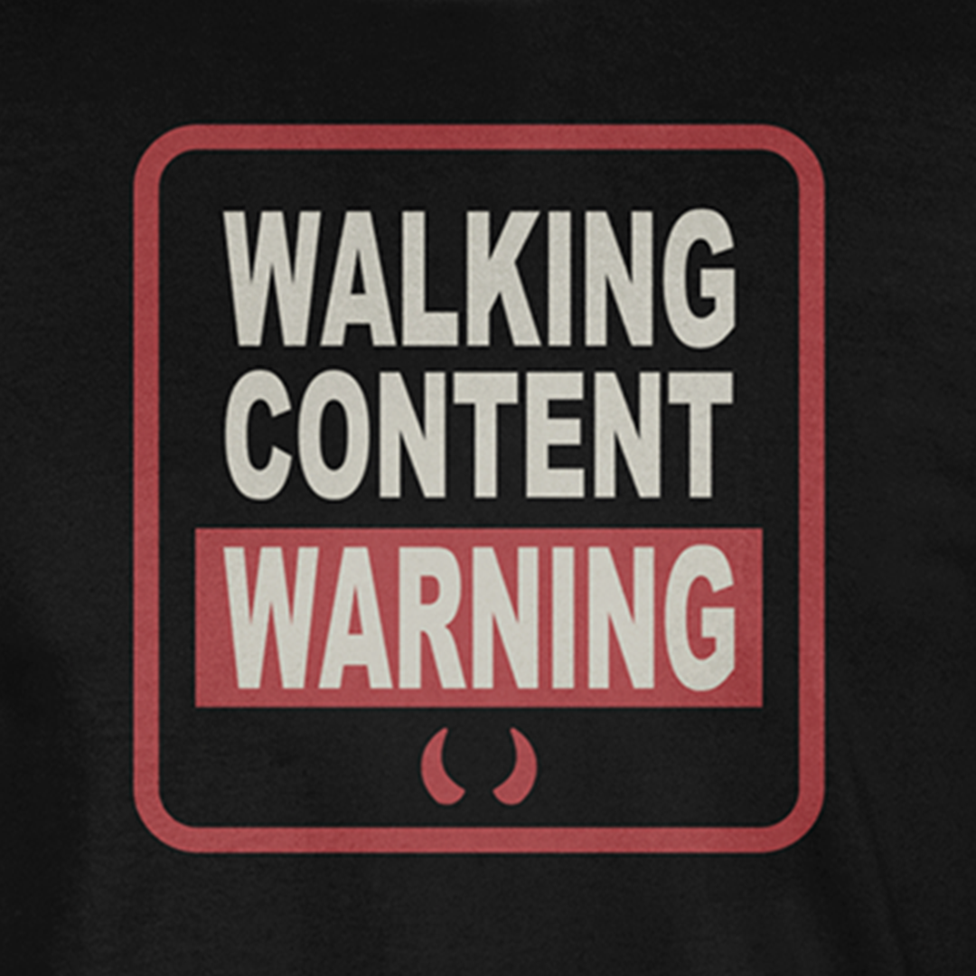 Walking Content Warning Short Sleeve T Shirt