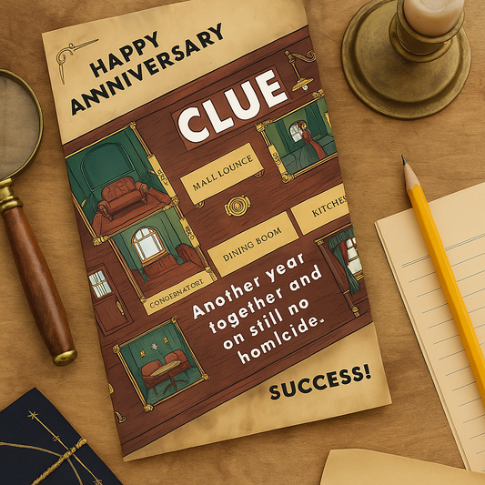 Clue-Inspired Anniversary Card