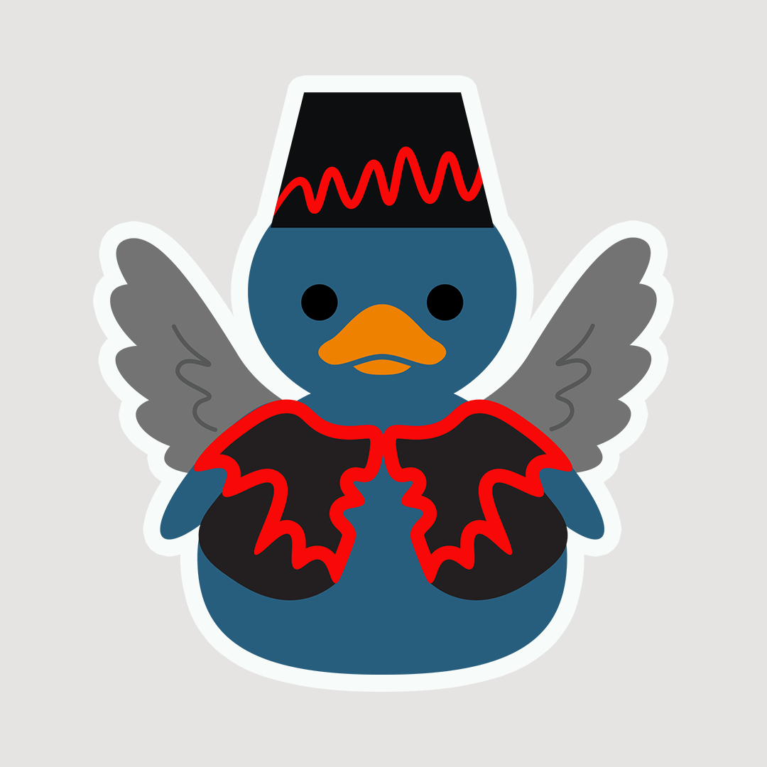 Flying Monkey Duckie Sticker