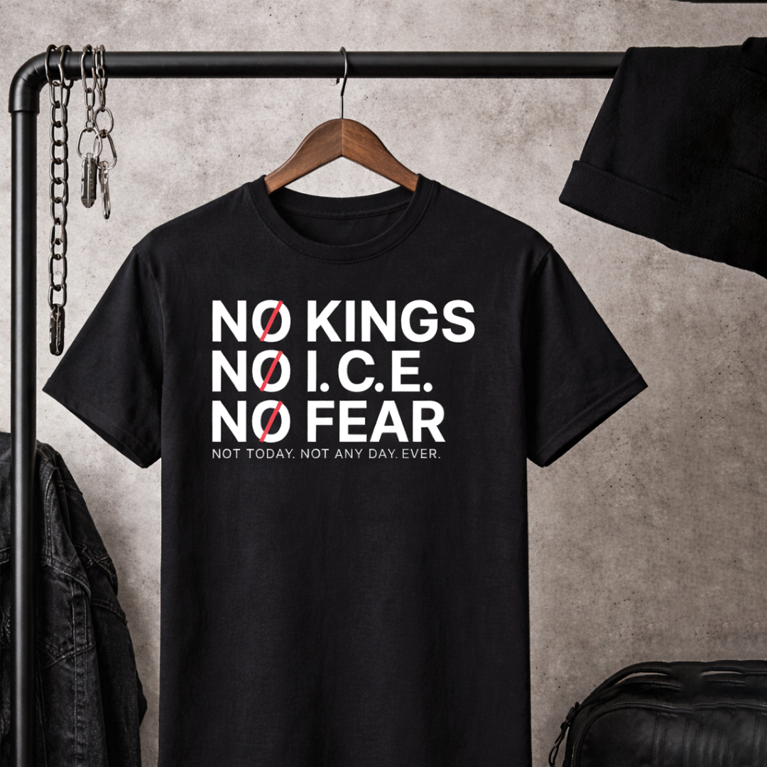 No Kings No Ice No Fear Short Sleeve T Shirt