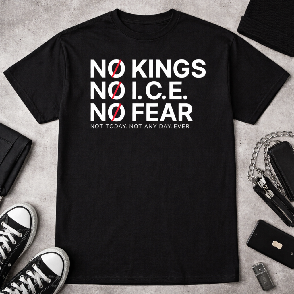 No Kings No Ice No Fear Short Sleeve T Shirt