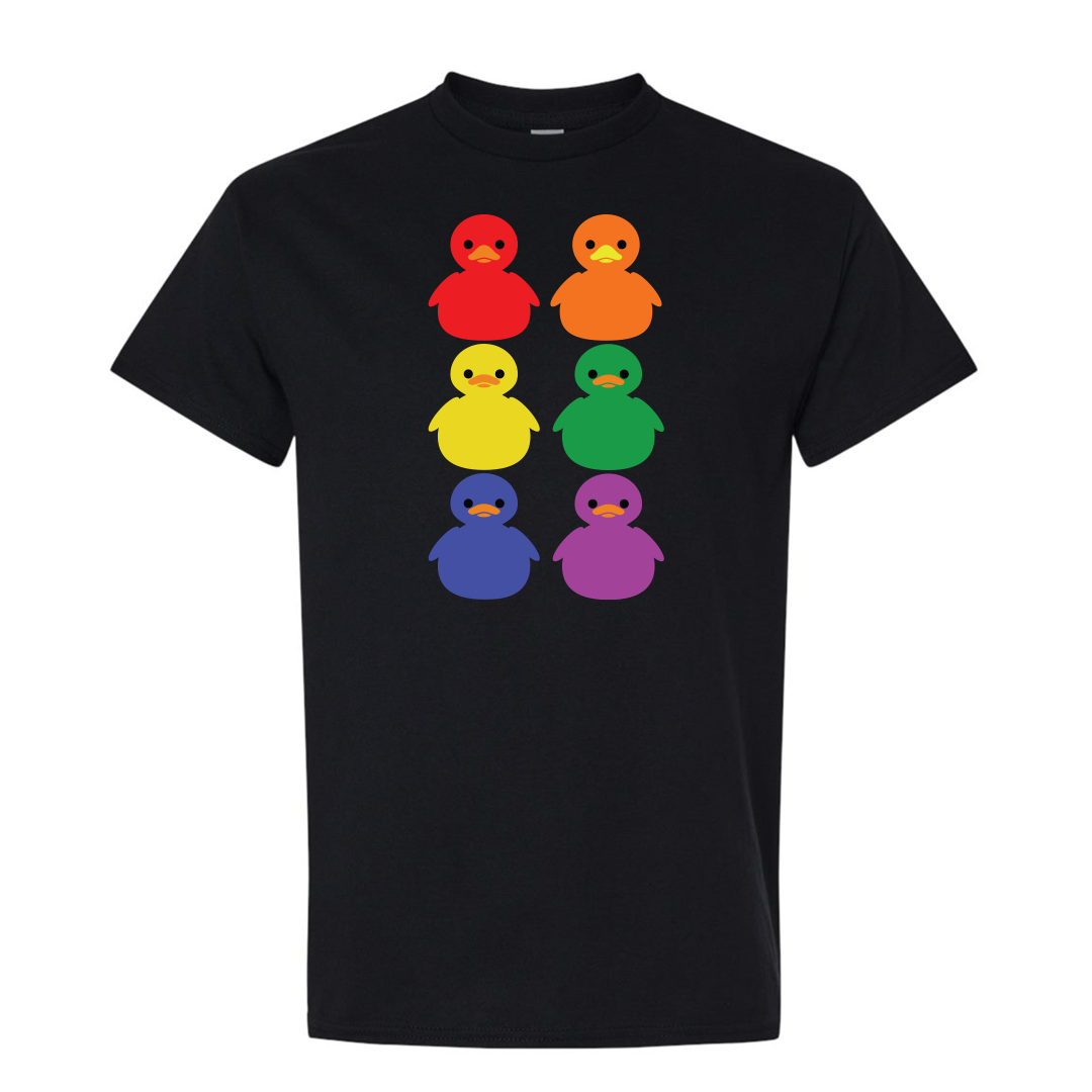 Rainbow Duckies Short Sleeve T Shirt