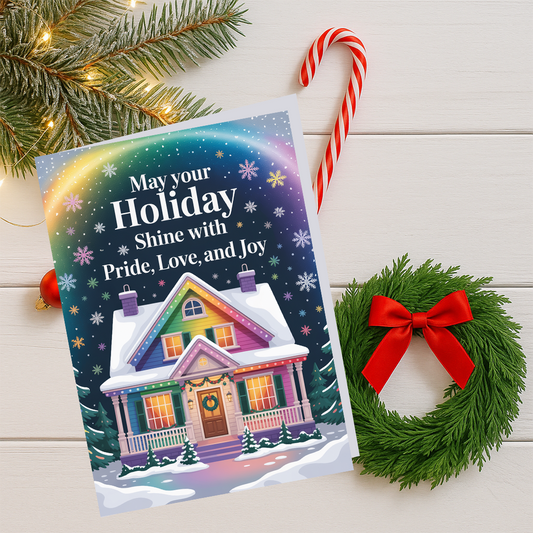 Pride Holiday House Greeting Card