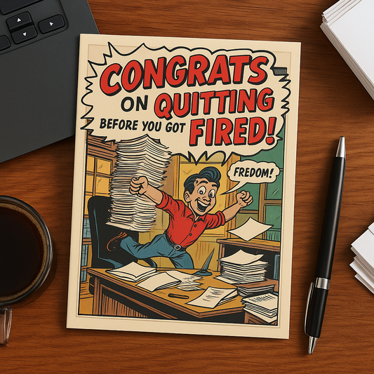 Congrats on Quitting Greeting Card