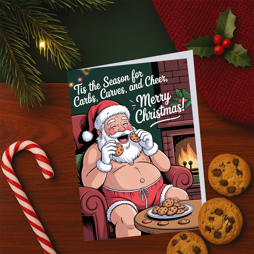 Santa's Carb-Loading Season Greeting Card