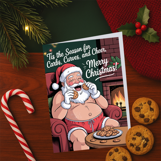 Santa's Carb-Loading Season Greeting Card