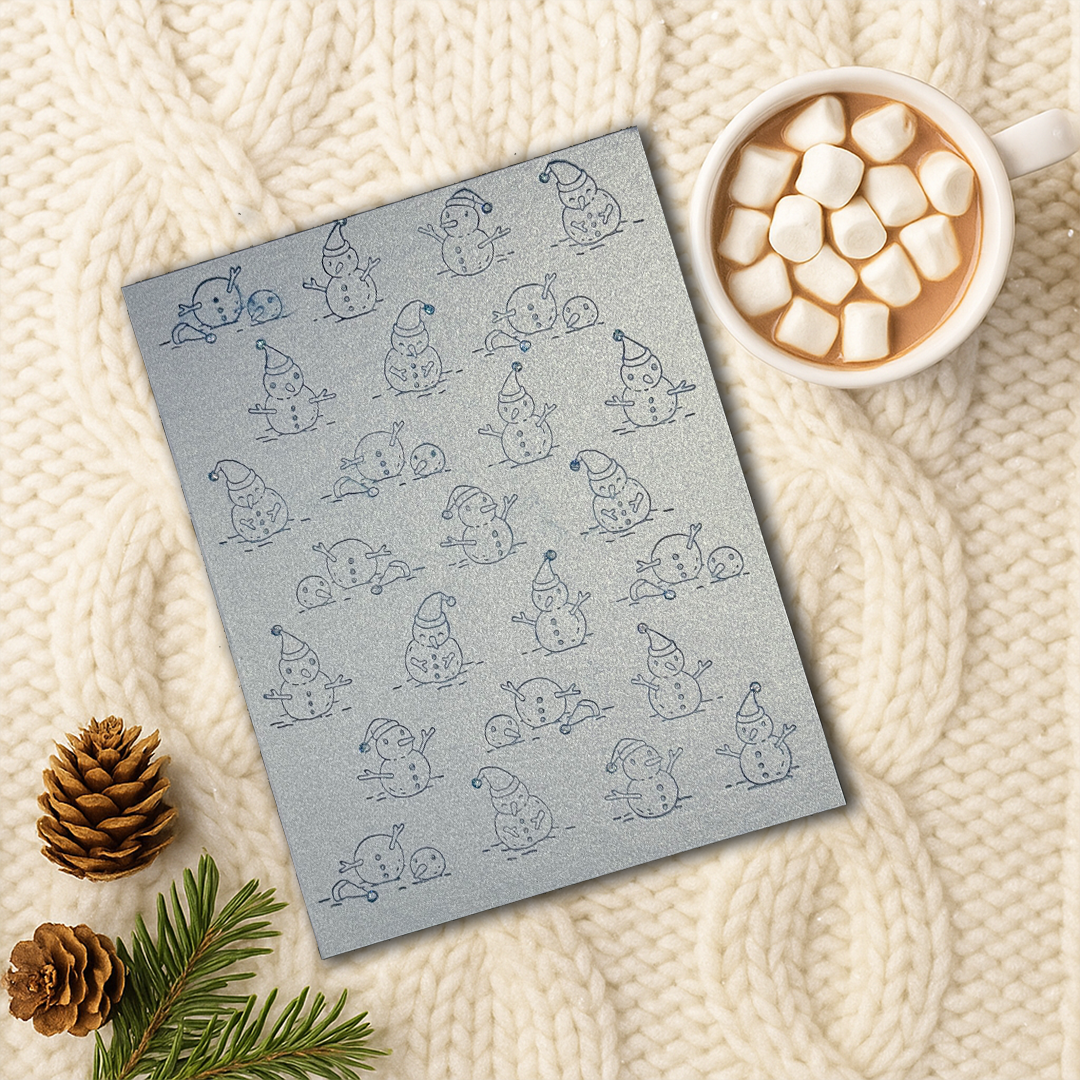 Frosty Wishes Snowman Holiday Card