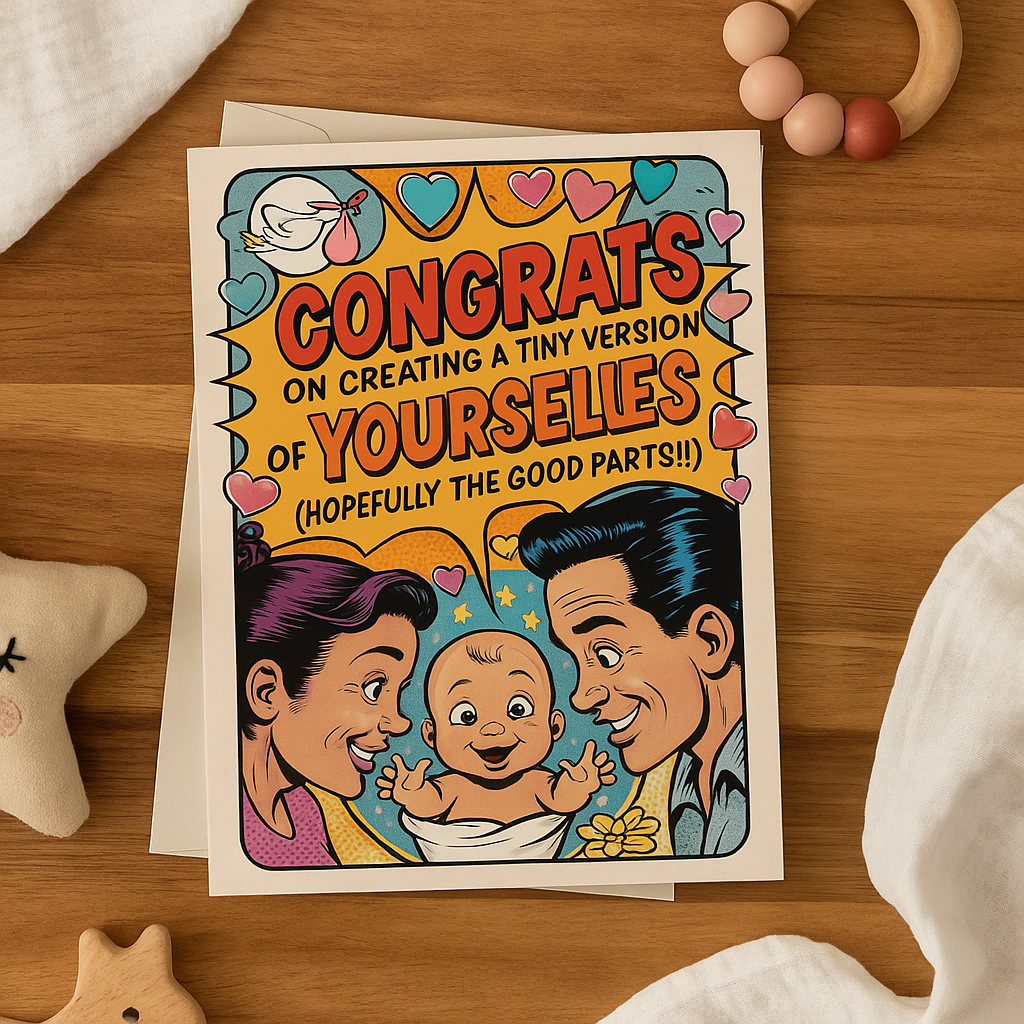 Tiny Version New Baby Greeting Card