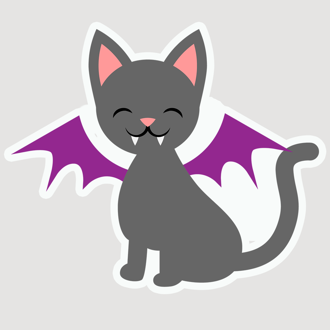 Vampire Kitty Sticker