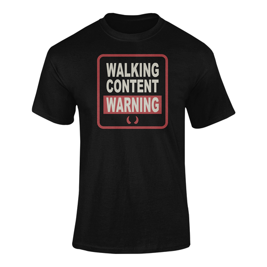 Walking Content Warning Short Sleeve T Shirt