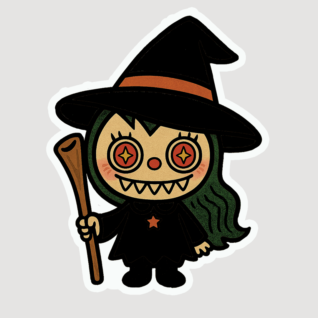 Witch Labubu Sticker