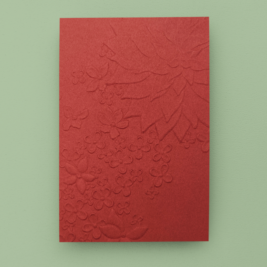 Embossed Floral Greeting Card Set of 4