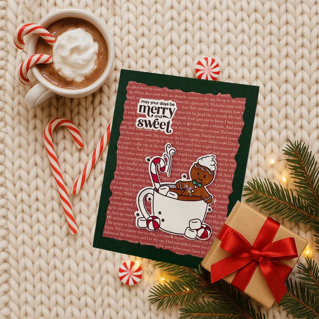 Merry & Sweet Gingerbread Man Greeting Card