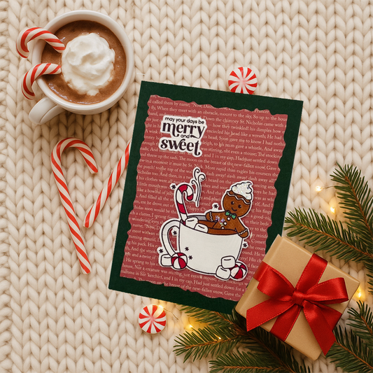 Merry & Sweet Gingerbread Man Greeting Card