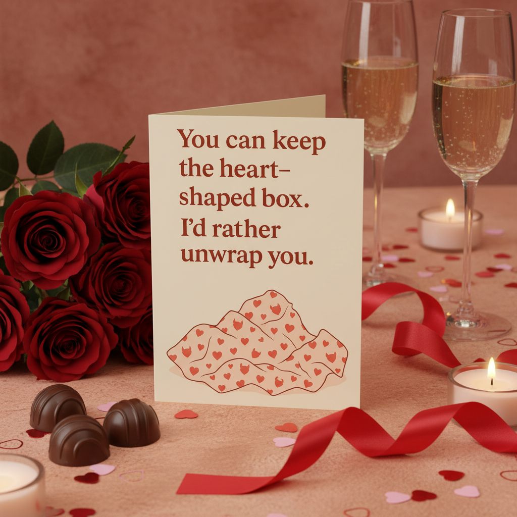 I'd Rather Unwrap You Valentine's Card Lifestyle Mockup